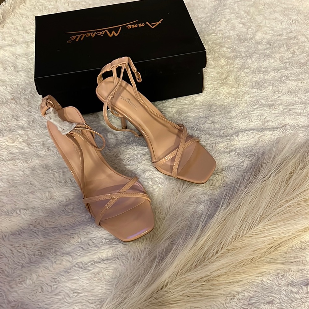 brand new SHEIN Nude strap heels. SIZE 7. $10